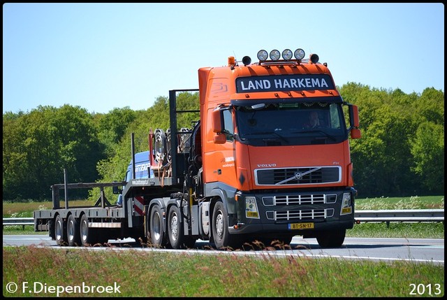 BT-SN-17 Volvo FH Land Harkema-BorderMaker Rijdende auto's