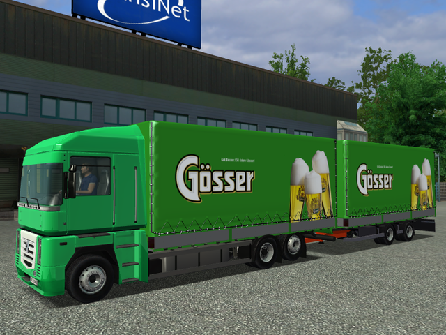 ets Renault Magnum 6x2 + Tandem GÃ–SSER BEER verv  Renault Magnum BDF + tandem