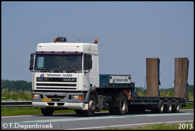 BF-HZ-16 DAF 95 Blauw Rolde-BorderMaker Rijdende auto's