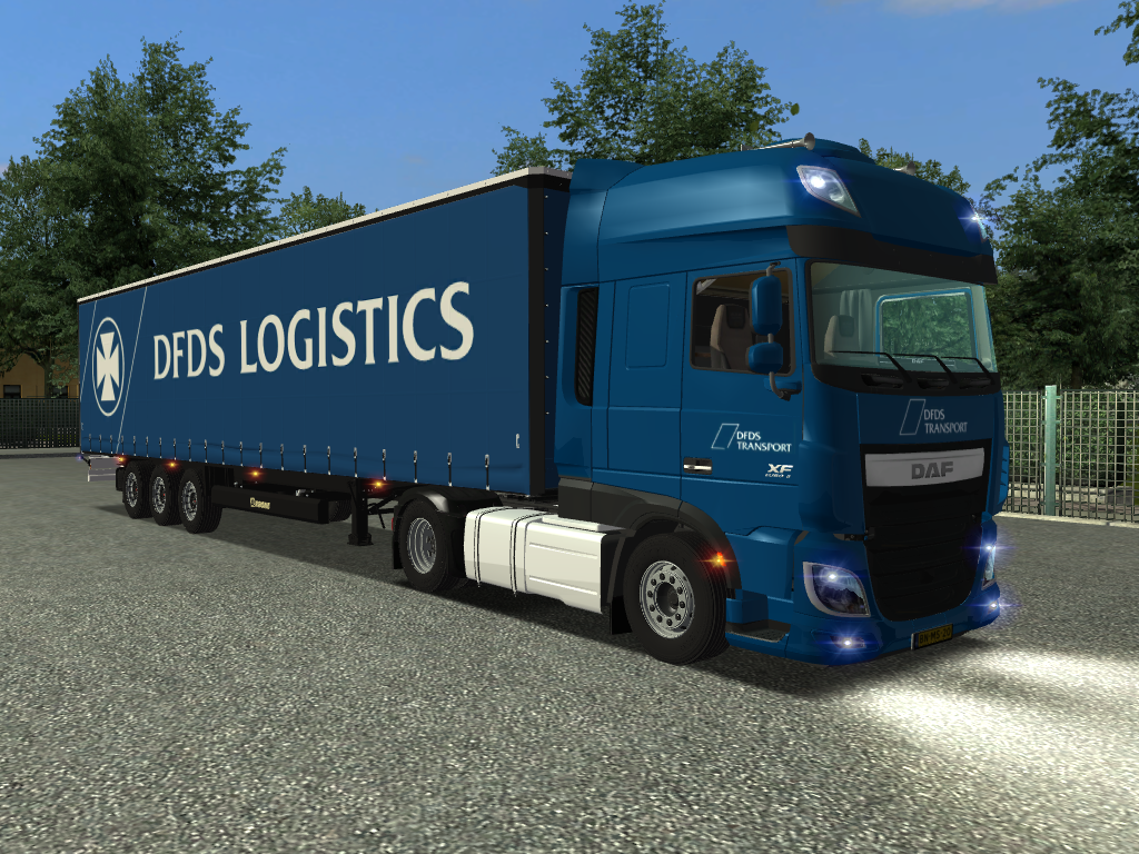 gts Daf XF 106 Euro 6 + Krone trailer DFDS Logisti - GTS COMBO'S