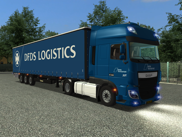 gts Daf XF 106 Euro 6 + Krone trailer DFDS Logisti GTS COMBO'S