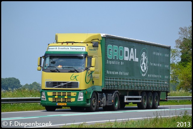 BS-JT-53 Volvo FH Groen & Groothuis-BorderMaker Rijdende auto's