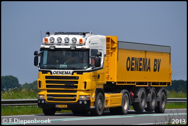 BT-DB-06 Scania R500 Oenema Oosterwolde Frl-Border - Rijdende auto's