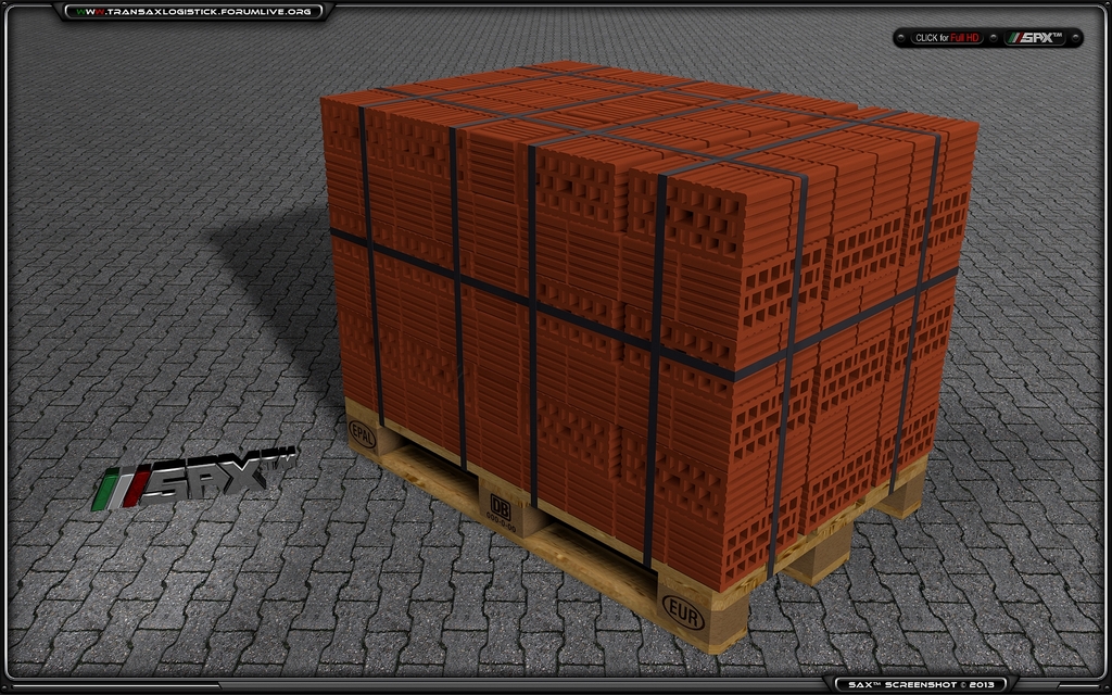 Pallet Doppio Uni 12 - TSLâ„¢ BRICKS Transport