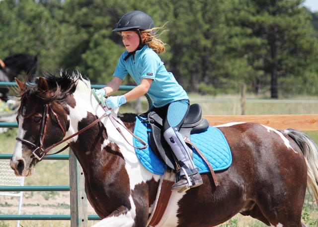 2013-06-23 (Abi horseback riding - preparing for t Colorado - June of 2013
