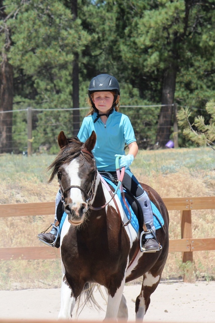 2013-06-23 (Abi horseback riding - speeding up the Colorado - June of 2013