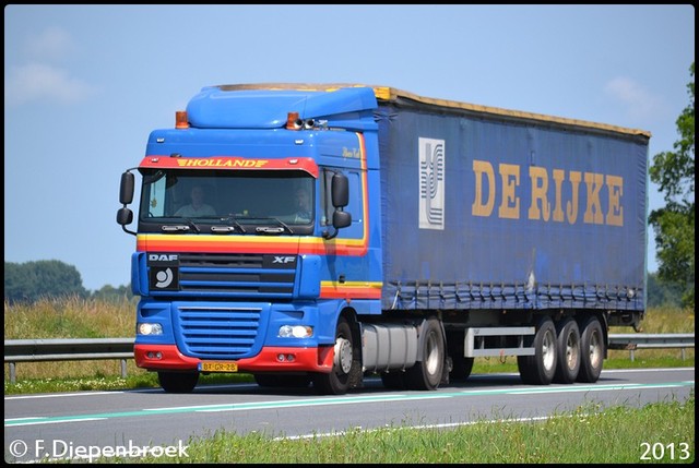 BT-GR-28 DAF XF 105 Klein Transport Winschoten-Bor Rijdende auto's