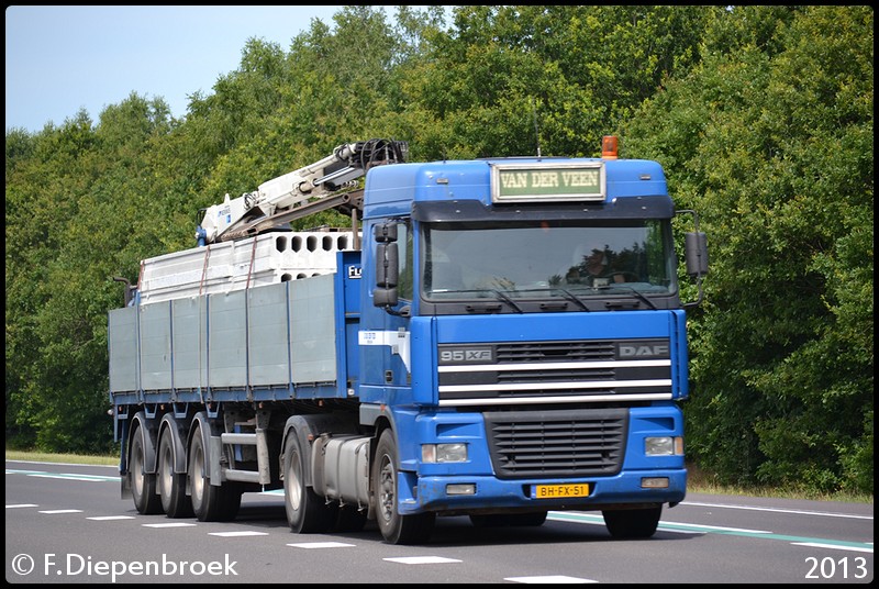 BH-FX-51 DAF XF95 Van der Veen Burgum-BorderMaker - Rijdende auto's