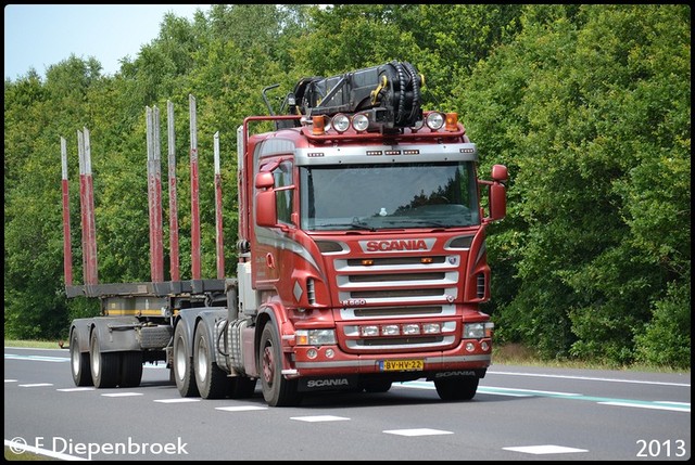 BV-HV-22 Scania R560 Toon Peters Ootmarsum-BorderM Rijdende auto's