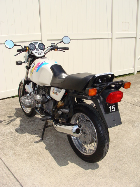 0280581 '93 R100R Legends. Pearl White SOLD.....1993 BMW R100R Pearl White, "Battle Of the Legends" bike #15