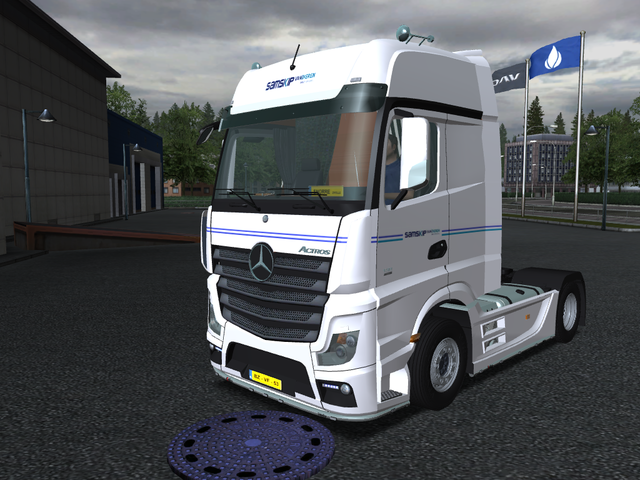 gts Mercedes Actros MP4 + Kogel SAMSKIP vandieren  GTS COMBO'S