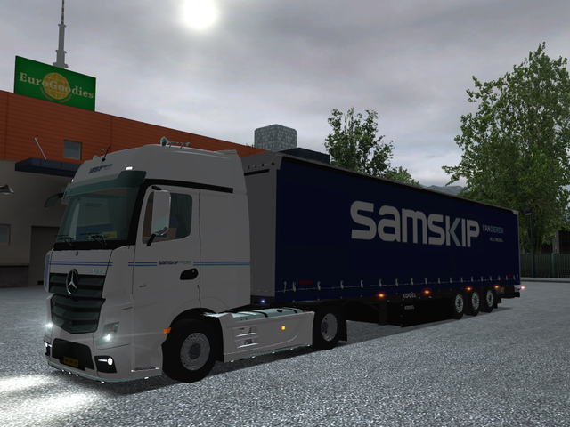 gts Mercedes Actros MP4 + Kogel SAMSKIP vandieren  GTS COMBO'S