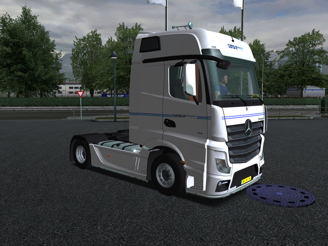 gts Mercedes Actros MP4 + Kogel SAMSKIP vandieren  GTS COMBO'S