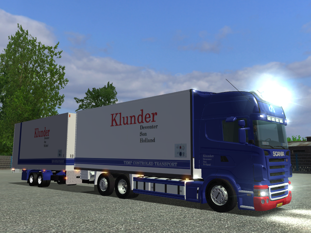 ets Scania R730 6x2 BDF + Tandem KLUNDER Deventer  ETS COMBO'S