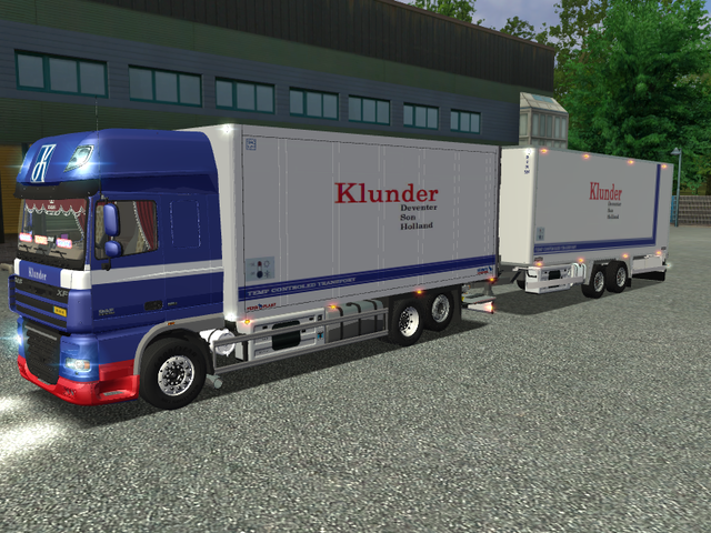 ets Daf XF105 + Chereau Tandem KLUNDER Deventer ve ETS COMBO'S