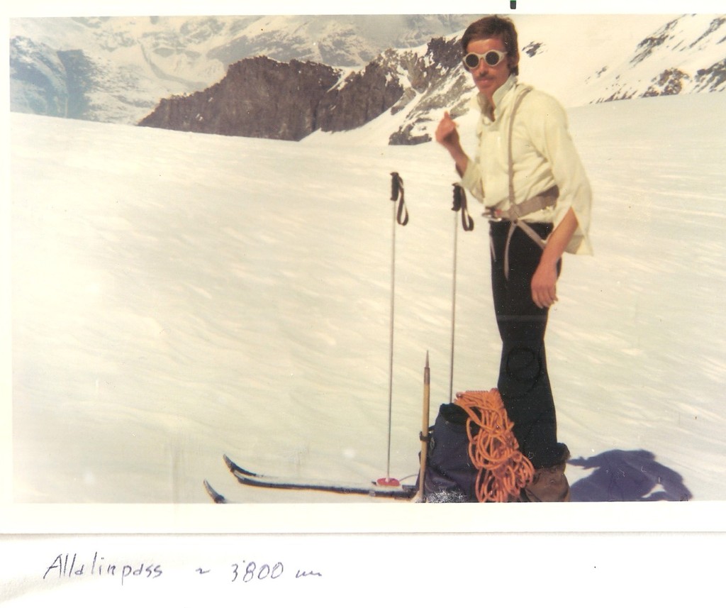 1972 aprile scistop ai 3800 mt dell'Allalin Pass - 