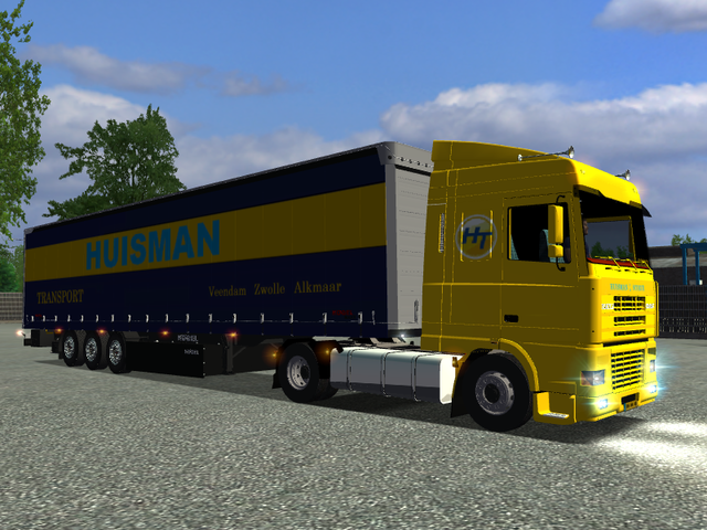 ets Daf XF95 + Kogel trailer HUISMAN vd SCHEUR ver ETS COMBO'S