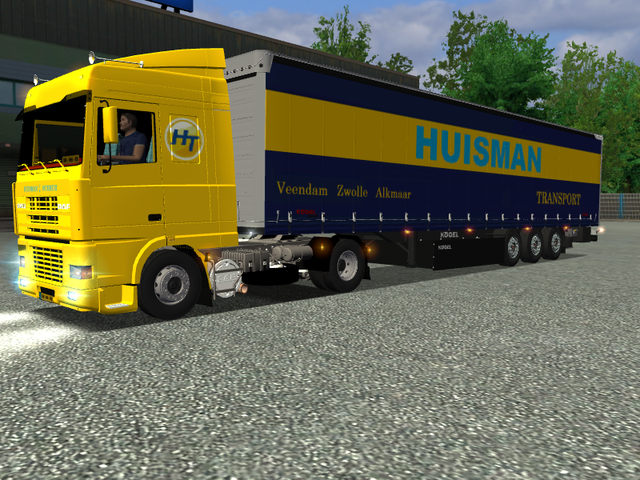 ets Daf XF95 + Kogel trailer HUISMAN vd SCHEUR ver ETS COMBO'S