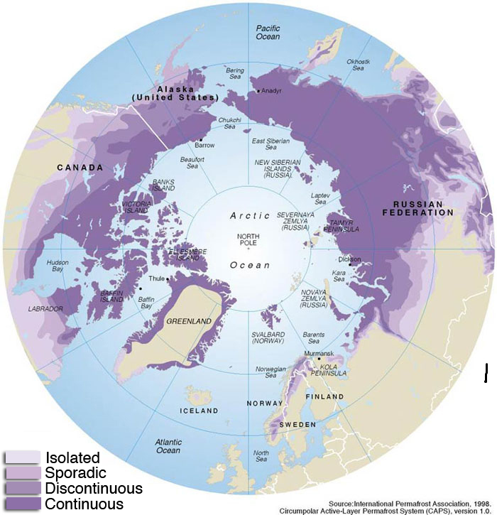 permafrost distribution in the arctic large - 