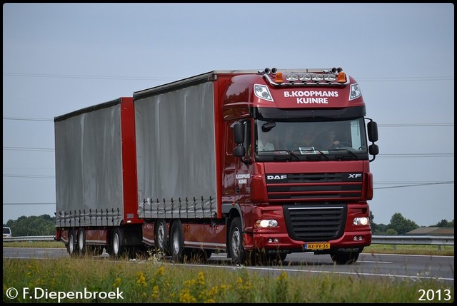 BX-VV-36 DAF XF 105 Koopmans Kuinre-BorderMaker Uittoch TF 2013