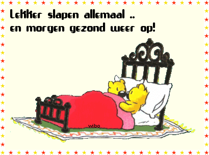 lekker slapen+vis-beertjes+bed - 
