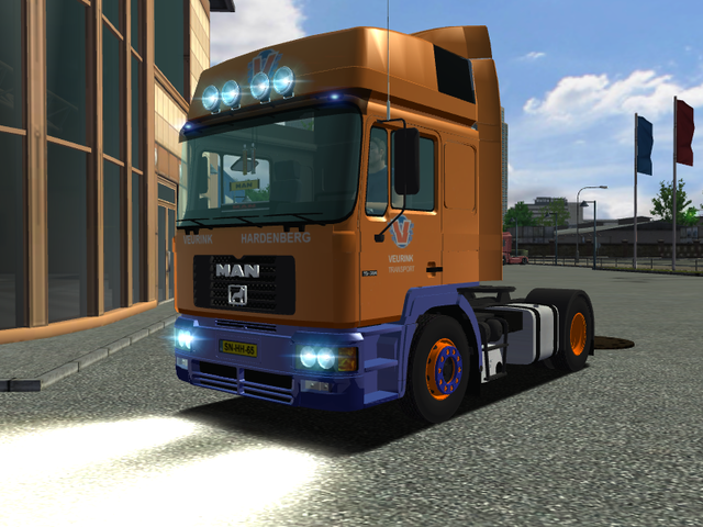 ets MAN F2000 + Kogel SN24 trailer VEURINK Hardenb ETS COMBO'S