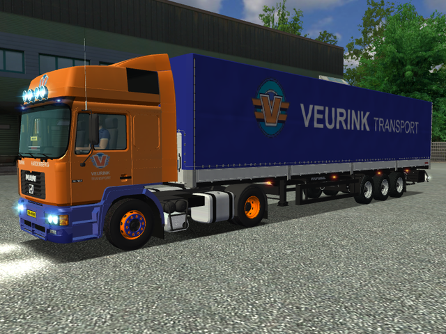 ets MAN F2000 + Kogel SN24 trailer VEURINK Hardenb ETS COMBO'S