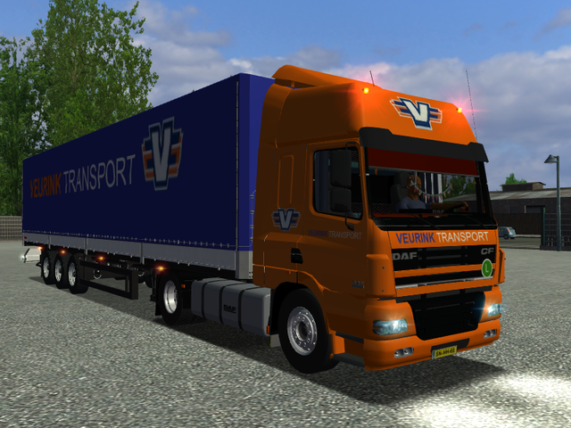 ets Daf CF + Krone SN24 trailer VEURINK Hardenberg ETS COMBO'S