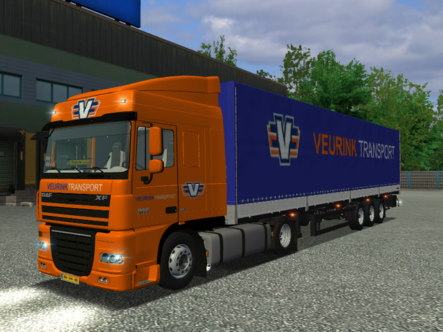 ets Daf XF + Krone SN24 trailer VEURINK Hardenberg ETS COMBO'S