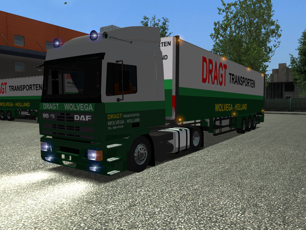 gts Daf 95 ATI 430 + box trailer DRAGT Wolvega ver - GTS COMBO'S