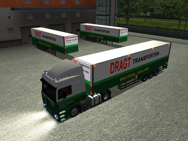 gts Daf 95 ATI 430 + box trailer DRAGT Wolvega ver GTS COMBO'S