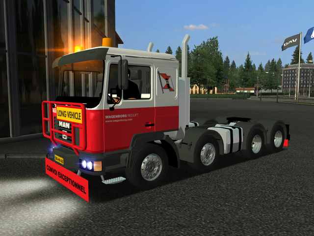 gts Man F2000 8x4 + Dieplader grote buis Wagenborg GTS COMBO'S
