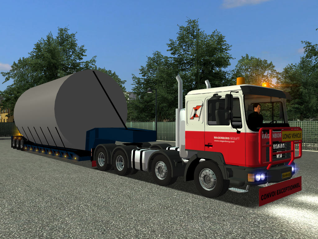 gts Man F2000 8x4 + Dieplader grote buis Wagenborg - GTS COMBO'S