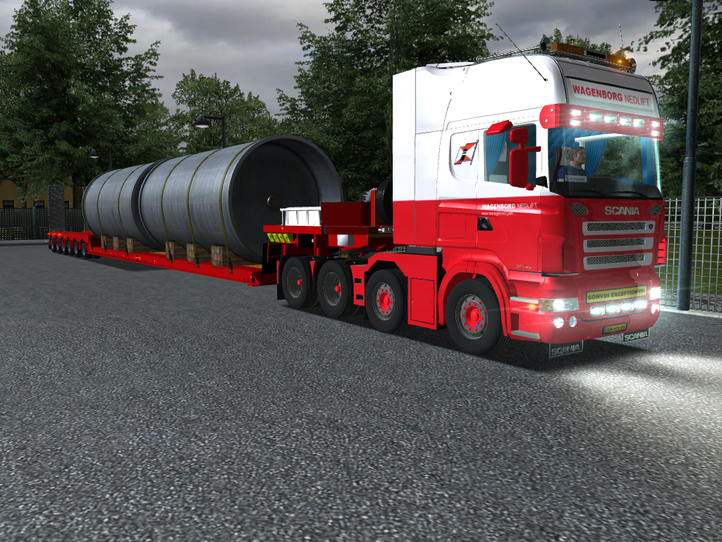 gts Scania R500 8x4 + Dieplader dubbeltank Wagenbo - GTS COMBO'S