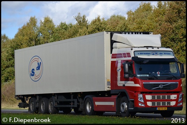 BZ-TS-29 Volvo FM straalen en de Vries-BorderMaker Rijdende auto's