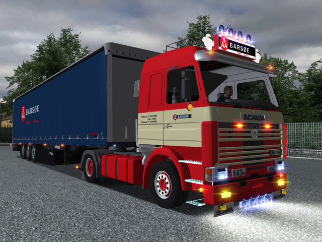 gts Scania 143M v8 + Krone Maxx BARSOE Padborg Dan GTS COMBO'S