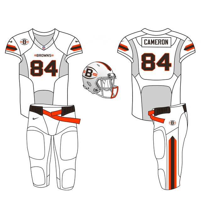 Away - White ALL Cleveland Browns Uniform Update