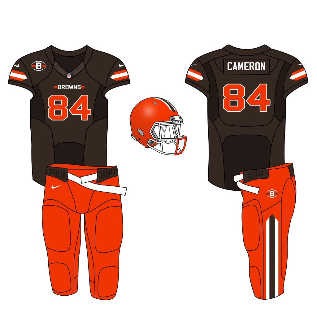 Home - Brown top, Orange bottom - Cleveland Browns Uniform Update