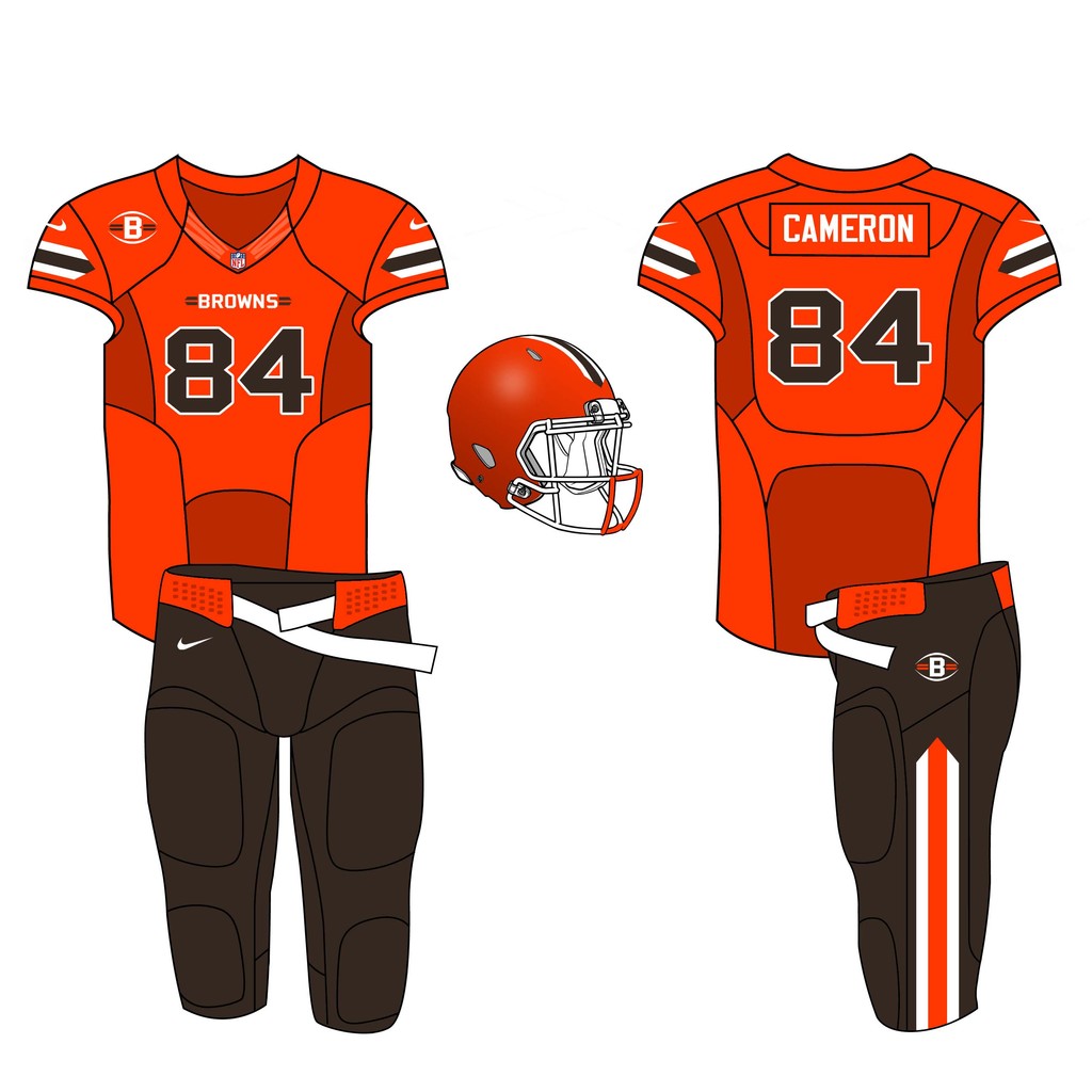 Home - Orange top, Brown bottom - Cleveland Browns Uniform Update