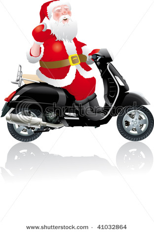 stock-vector-santa-claus-ride-motorci20cle-4103286 - 