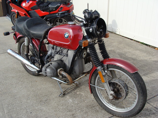 4920037 '76 R60-6, RED. PROJECT BIKE 014 p-4920037 '76 R60/6, Red. Non-Running "Project Bike"