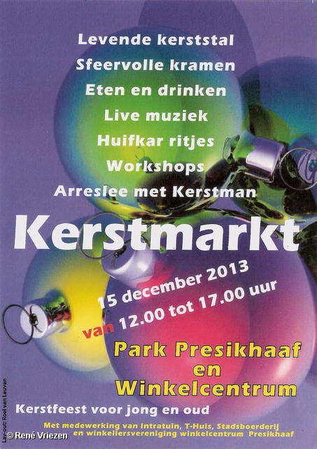 R.Th.B.Vriezen 2013 12 15 0003 Wijkplatform Presikhaaf Kerstmarkt Park Presikhaaf en Winkelcentrum zondag 15 december 2013