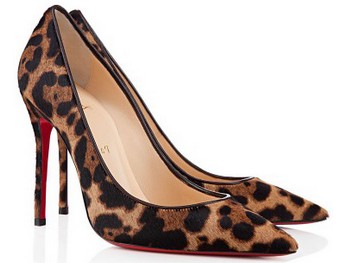 Christian Louboutin Decollete 554 100mm Printed Po red bottom heels