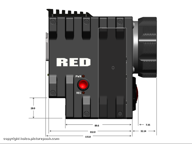 epic dimensions side Flexacopter RED mount