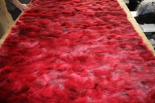 Red Fox Sectional Fur Plate Fox Fur Blanket