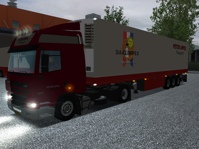 gts Daf CF 95 + Schmitz Cargobull PETER APPEL Daal GTS COMBO'S