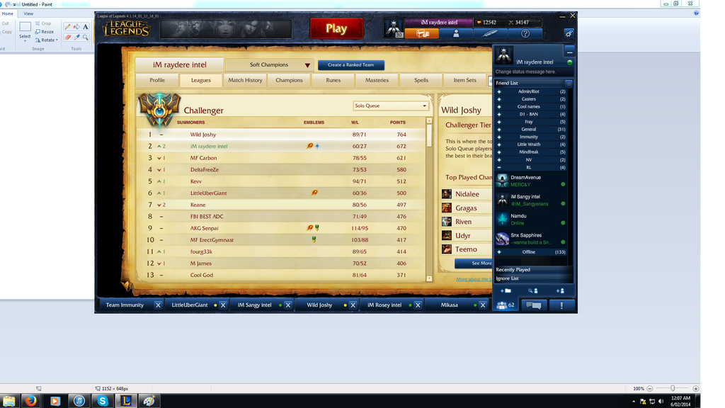 Challenger Ranking Picture Box