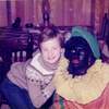 John en Inez als zwarte Piet - Jeugdfoto's van John