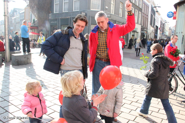 R.Th.B.Vriezen 2014 03 08 0902 PvdA Arnhem Kraam Land van de Markt Binnenstad Arnhem zaterdag 8 maart 2014