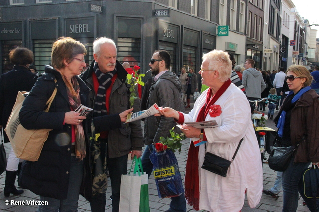 R.Th.B.Vriezen 2014 03 08 0932 PvdA Arnhem Kraam Land van de Markt Binnenstad Arnhem zaterdag 8 maart 2014